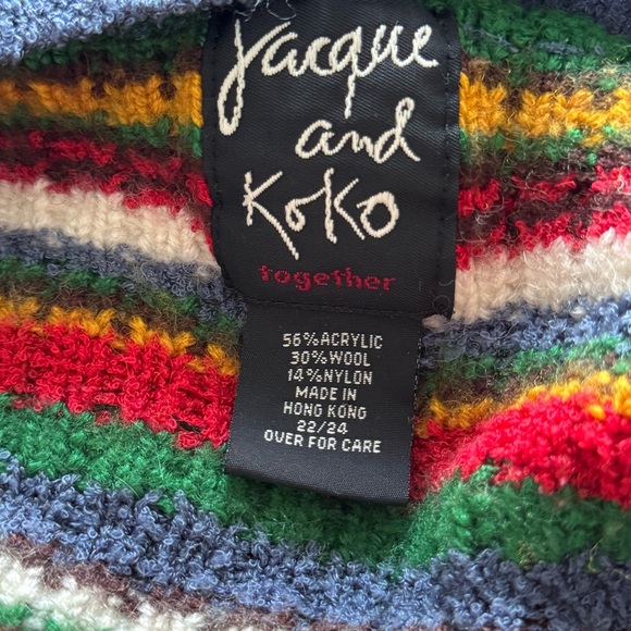 Jacque & Koko Vintage Striped Wool Cardigan - Picture 7 of 8